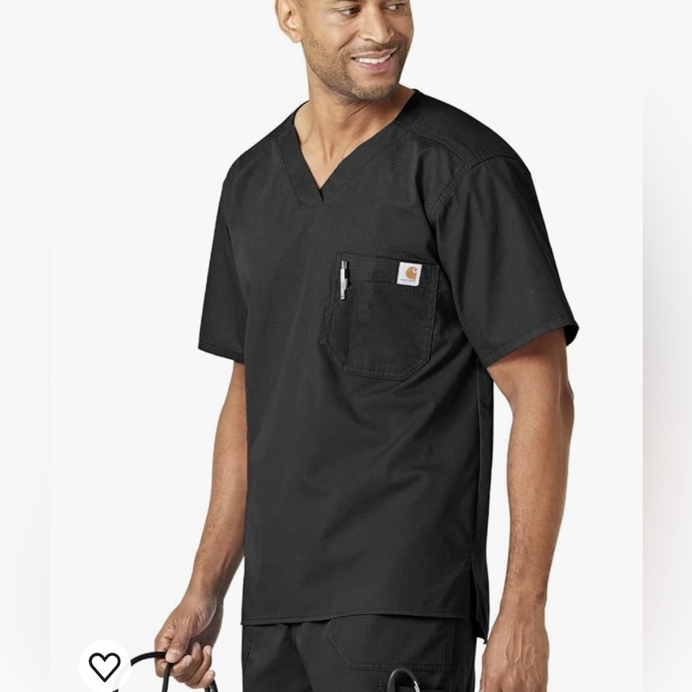 CARHARTT BLACK MENS UTILITY WORK WEAR SHORT SLEEVE TOP SZ SMALL